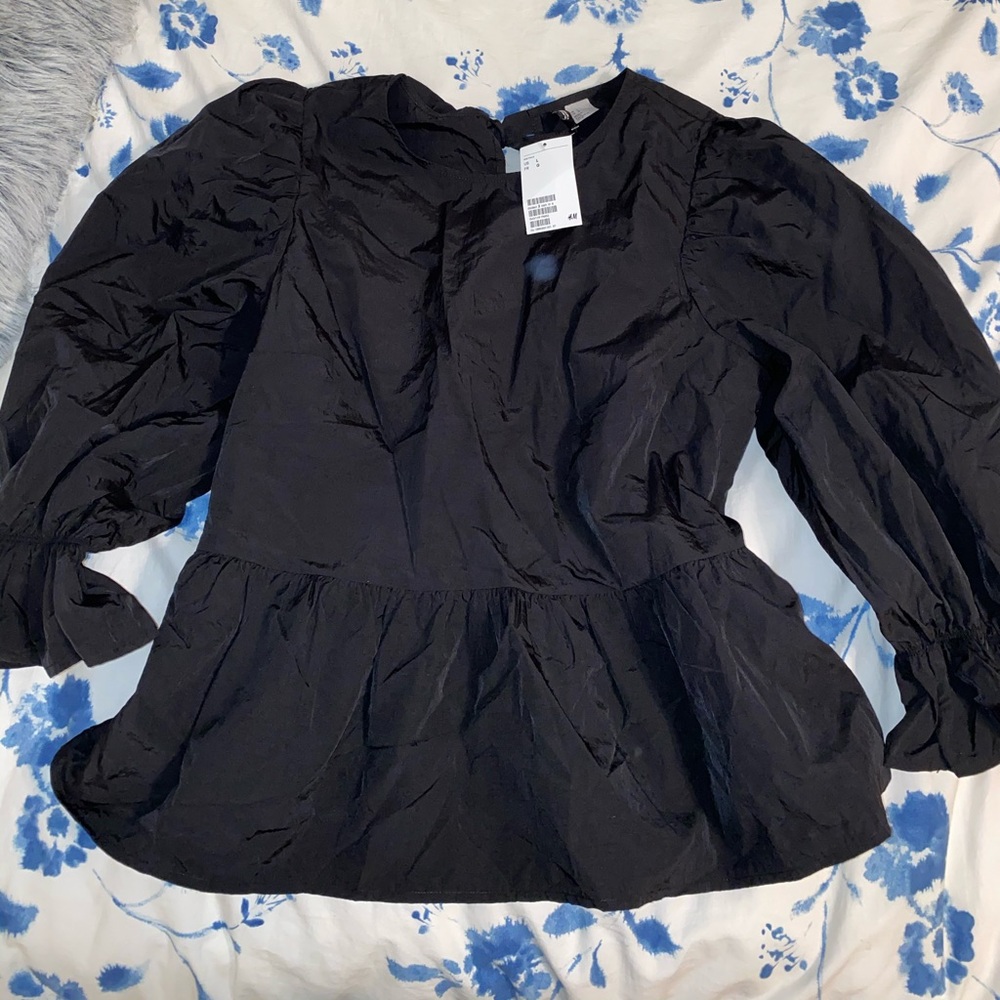 Black tie back H&M top NEW